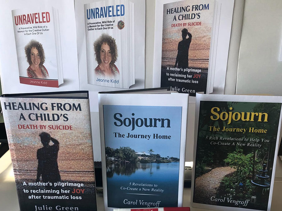Published H.O.P.E. books on display at a book signing