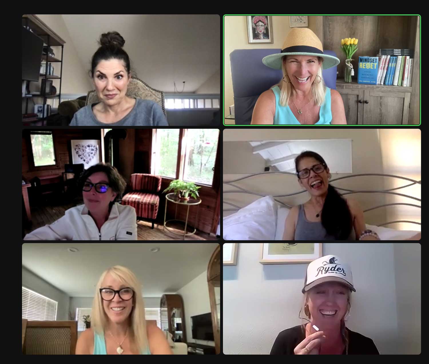 The authors group together on a coaching call