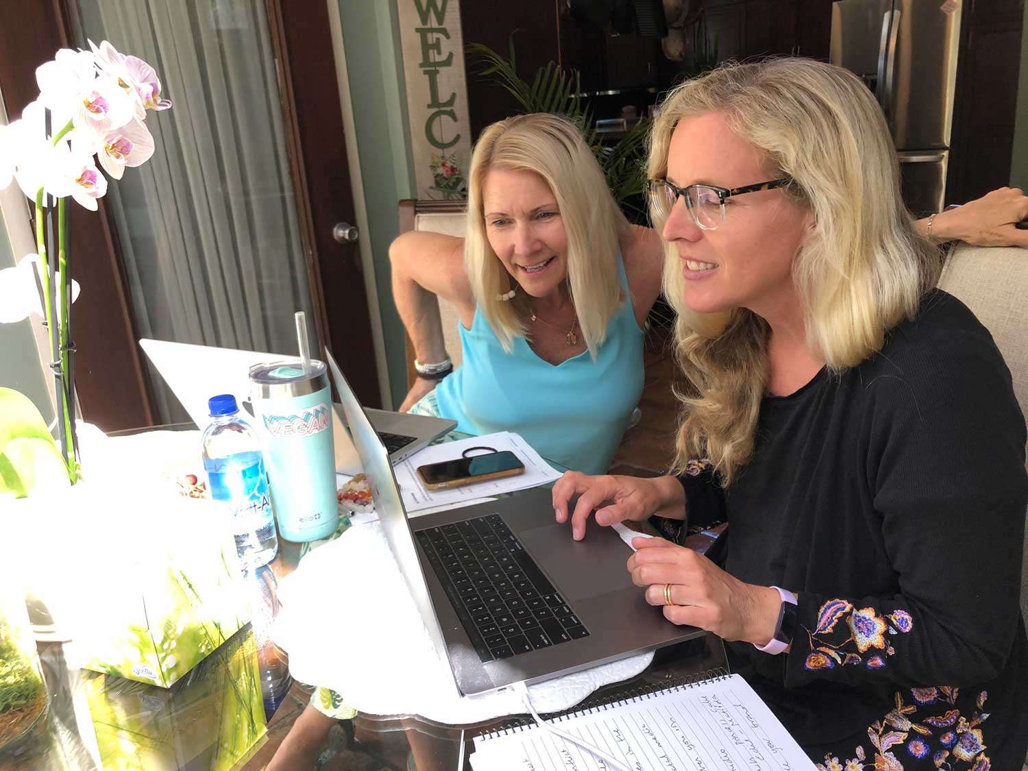 A quiet writing moment during a H.O.P.E. retreat